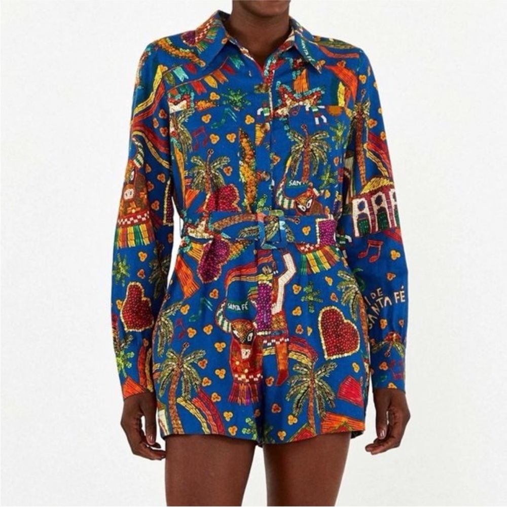 Farm Rio Folk Party Romper in XS